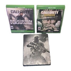 Call of Duty Modern Warfare WWII Infinite Warfare Steelbook Lot 4 Xbox One Games